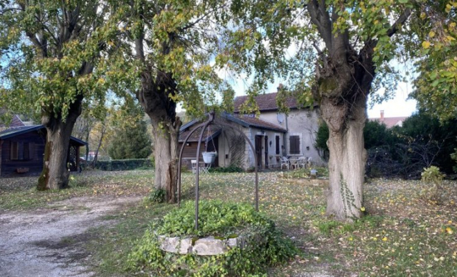 Maison en pierre située sur terrain plat arboré de 1036 m² et dépendances à SAINT-VICTOR-SUR-OUCHE, Dijon, ARYA Immobilier