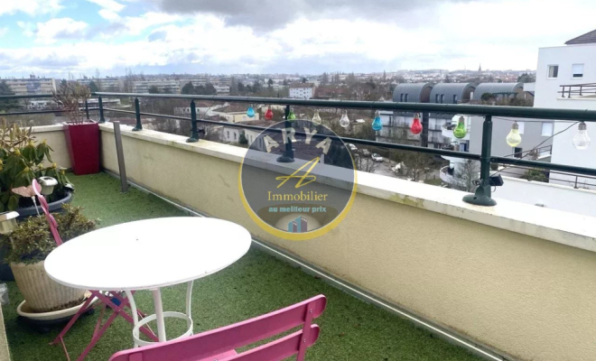 Superbe appartement lumineux avec terrasse panoramique – Dernier étage avec ascenseur, grand garage double, trois chambres, Dijon Toison d'Or, ARYA IMMOBILIER, Estimation sous 48h