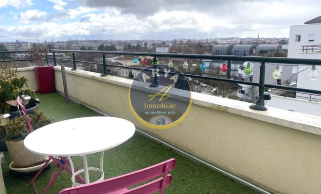 Superbe appartement lumineux avec terrasse vue panoramique – Dernier étage avec ascenseur, grand garage double, trois chambres, Dijon Toison d'Or, ARYA IMMOBILIER, Estimation sous 48h
