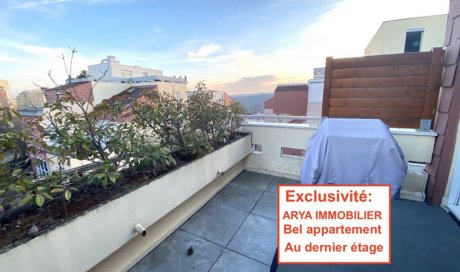 Bel appartement en duplex au dernier étage avec balcon , terrasse , au calme à Talant, ARYA IMMOBILIER (Estimation gratuite sous 48h).